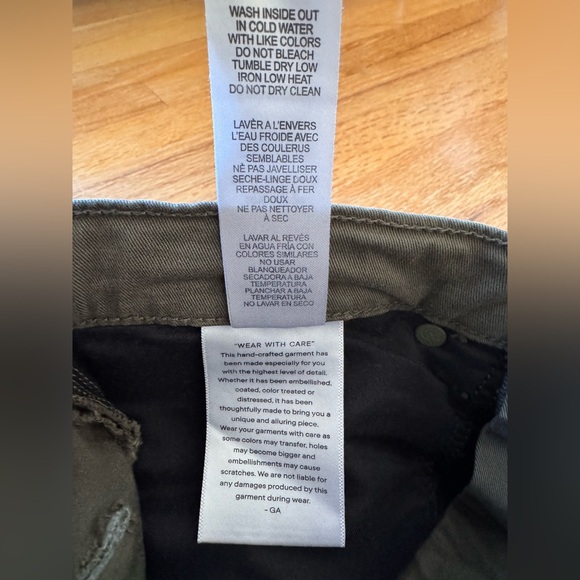 Good American High Rise Barrel Jeans Ft01 Green NWT Size 25 - Picture 11 of 16